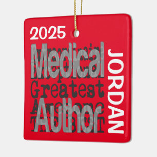 Ornamento De Cerâmica Autora Médica Extraordinária PERSONALIZADA