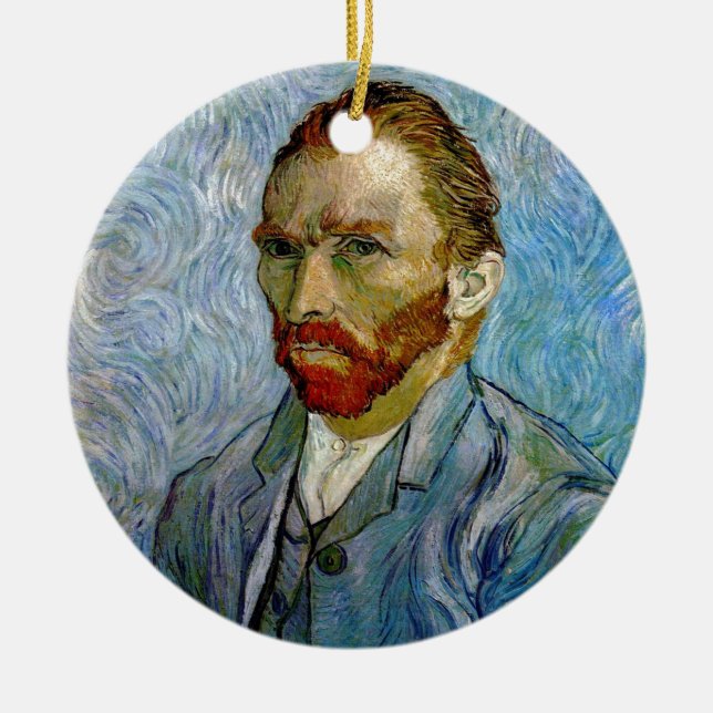 Ornamento De Cerâmica autorretrato de Van Gogh (Frente)