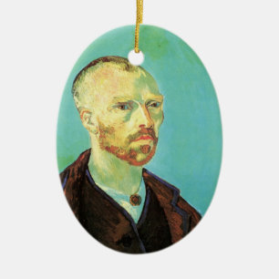 Ornamento De Cerâmica Autorretrato de Van Gogh (Dedicado a Paul Gauguin)