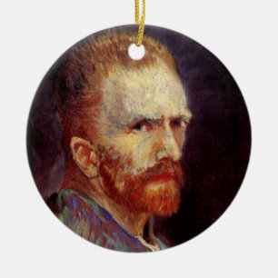 Ornamento De Cerâmica Autorretrato de Vincent van Gogh, Arte Fino Antigo
