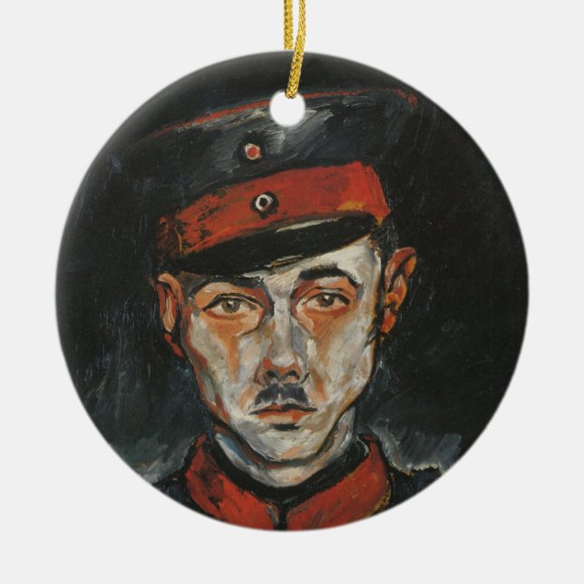 Ornamento De Cerâmica Autorretrato (por Walter Gramatté) (Frente)