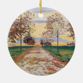 Ornamento De Cerâmica Autumn Evening (por Ferdinand Hodler)