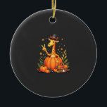 Ornamento De Cerâmica Autumn Pumpkin Fall Giraffe Thanksgiving Womens Me<br><div class="desc">Autumn Pumpkin Fall Giraffe Thanksgiving Womens Mens Kids Long Sleeve T-Shirt (4)</div>