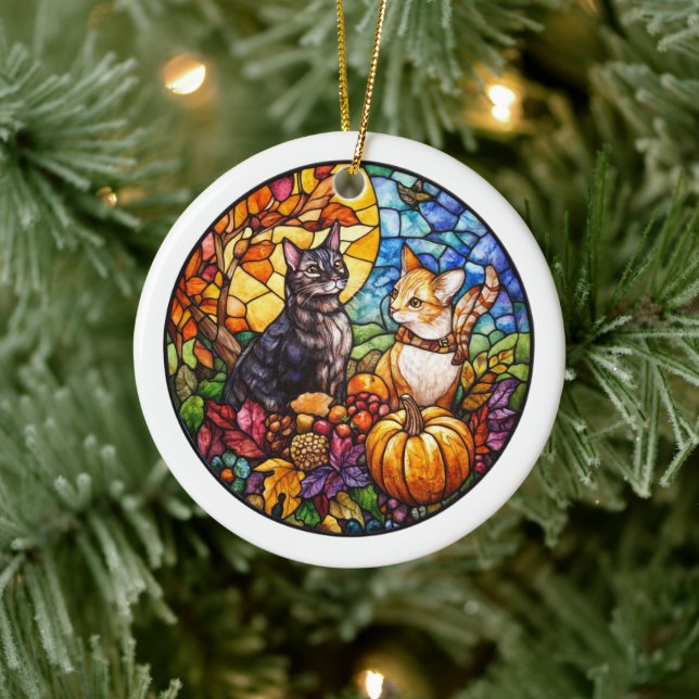 Ornamento De Cerâmica Autumn Wildlife (Árvore)