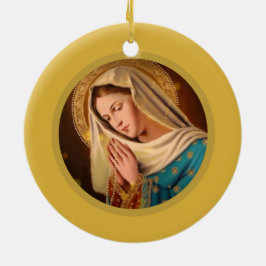 Ornamento De Cerâmica Ave Maria... Virgem Maria