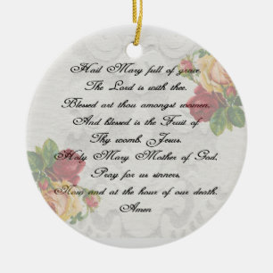 Ornamento De Cerâmica Ave Mary Prayer