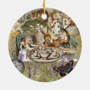 Ornamento De Cerâmica Aventuras de Alice no País das Maravilhas Festa de