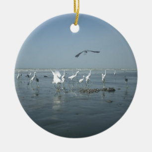 Ornamento De Cerâmica Aves brancas alimentam hakuna matata.JPG