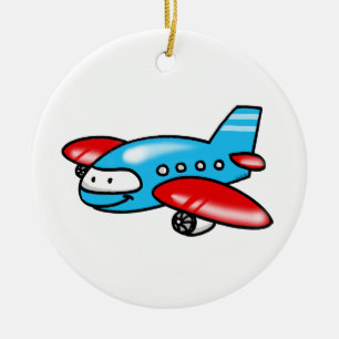 Ornamento De Cerâmica avião dos desenhos animados