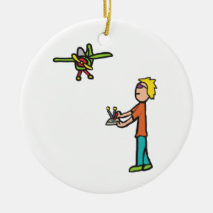 Ornamento De Cerâmica Avião modelo RC voando