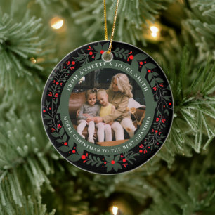 Ornamento De Cerâmica Avó Coroa Elegante foto Natal