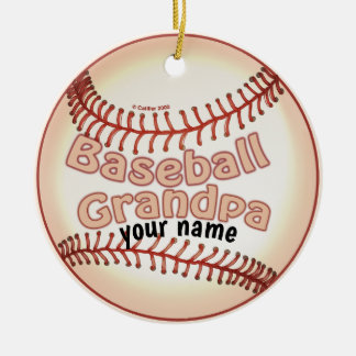 Ornamento De Cerâmica Avô de baseball