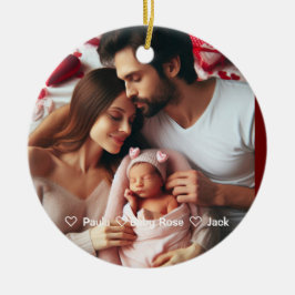 Ornamento De Cerâmica Avó Dia de os namorados | Foto personalizada