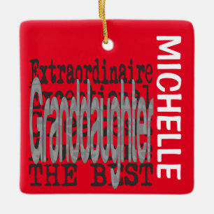 Ornamento De Cerâmica Avô Extraordinário PERSONALIZADO