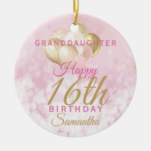 Ornamento De Cerâmica Avó Glamorosa 16º Aniversário
