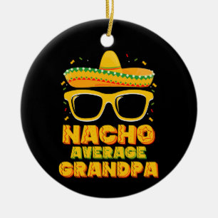 Ornamento De Cerâmica Avô Nacho Mediano Família Cinco De Mayo