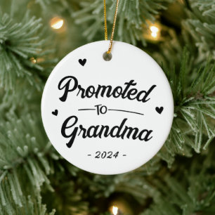 Ornamento De Cerâmica Avó Promovida Personalizada