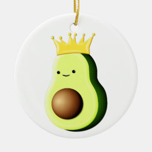 Ornamento De Cerâmica Avocado O Rei De Todas As T-Shirts Frutas