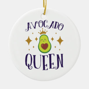 Ornamento De Cerâmica Avocado Queen