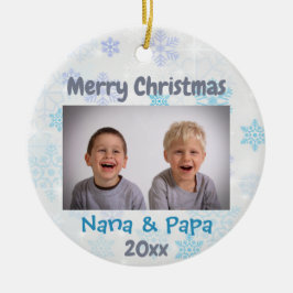 Ornamento De Cerâmica Avós Netos Natal 2022 Foto
