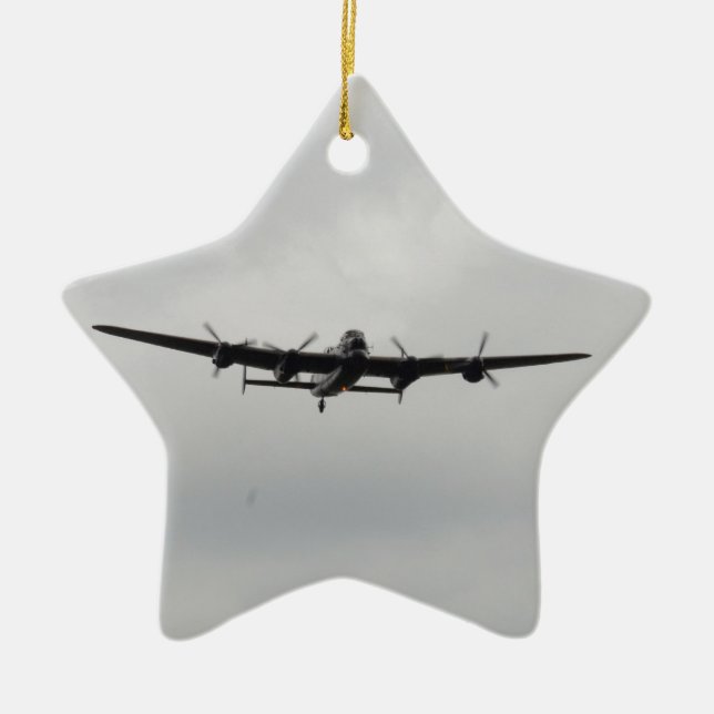 Ornamento De Cerâmica Avro Lancaster (Frente)
