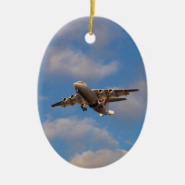 Ornamento De Cerâmica Avro RJ85 Jet pousando