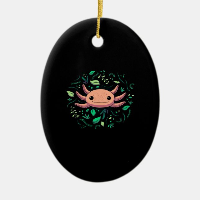 Ornamento De Cerâmica Axolotl Animal Cute Pet| Amantes de os animais Leg (Frente)