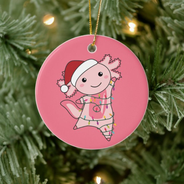 Ornamento De Cerâmica Axolotl Felry Natal Animais De Inverno Axolotls Ad (Árvore)