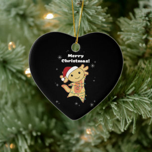 Ornamento De Cerâmica Axolotl Felry Natal Animais de inverno Axolots