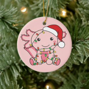 Ornamento De Cerâmica Axolotl Natal Animais de inverno Axolotls Cerâmica
