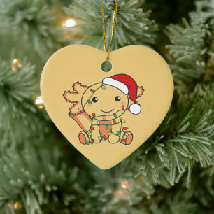 Ornamento De Cerâmica Axolotl Natal Animais de inverno Axolotls Cerâmica