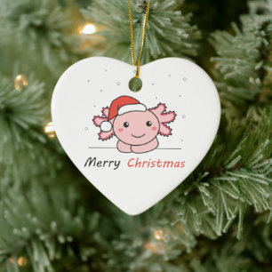 Ornamento De Cerâmica Axolotl Natal Neve Animais de inverno Axolots