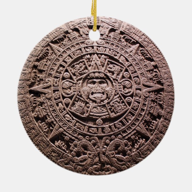 Ornamento De Cerâmica AZTEC OU MEXICA mexicana, (Traseira)