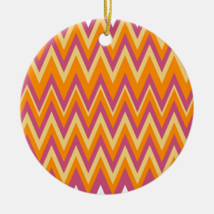 Ornamento De Cerâmica Aztec Tribal ZigZag