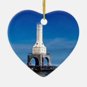 Ornamento De Cerâmica Azuis do farol