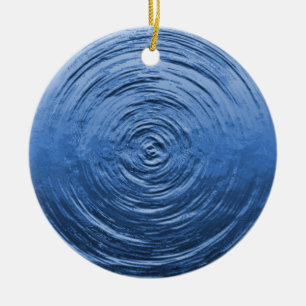 Ornamento De Cerâmica Azul da ondinha da água