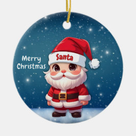 Ornamento De Cerâmica Azul de Natal🎅 🎄