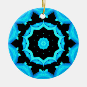 ORNAMENTO DE CERÂMICA AZUL DE OCEANO DA NATUREZA