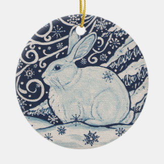Ornamento De Cerâmica Azul e Branco no natal original