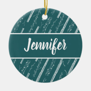 Ornamento De Cerâmica Azul Personalizado Personalizado de Oferta de Mús