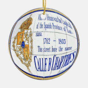 Ornamento De Cerâmica Azulejo circular de caracteres