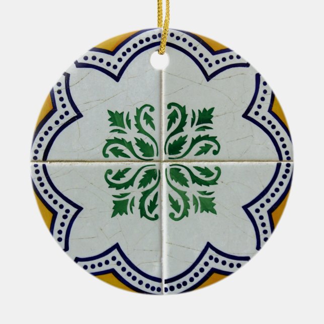 Ornamento De Cerâmica Azulejos, Portuguese Tiles (Frente)