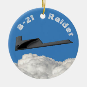 Ornamento De Cerâmica B-21 Bombeiro Furtivo
