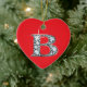 Ornamento De Cerâmica "B" Diamond Bling em Red Ornament (Tree)