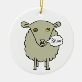 Ornamento De Cerâmica Baa Sheep