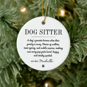 Ornamento De Cerâmica Babá De Cachorro Moderna Personalizada Presente En