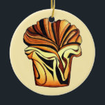 Ornamento De Cerâmica Babka Chocolate Bread Slice Loaf Jewery<br><div class="desc">Design apresenta uma ilustração original de uma fatia de pão de chocolate babka, um pão doce trançado popular em Israel, Polônia, Ucrânia e Europa Oriental, bem como na cozinha judaica americana. Um pão de babka é um grampeador clássico de padaria! Ideal para o seu alimento favorito. Essa tranquila design de...</div>