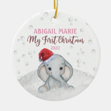Baby 1rua First Holiday Natal Elephant