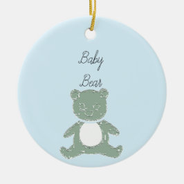 Ornamento De Cerâmica Baby Bear Boy