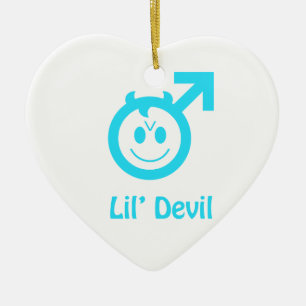 Ornamento De Cerâmica Baby Blue Lil Devil MalCE Symbol